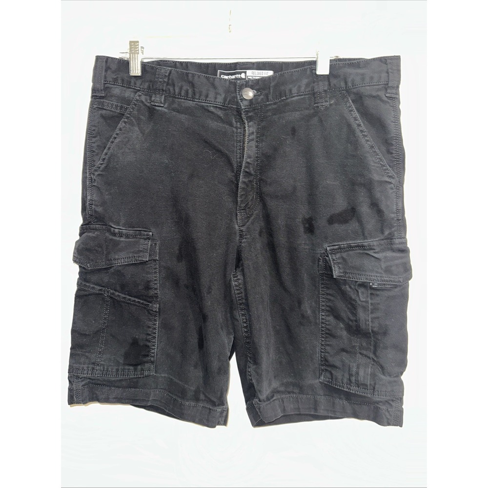 Carhartt Shorts, Men's Size 36, Black, Relaxed Fit, Cargo Shorts
